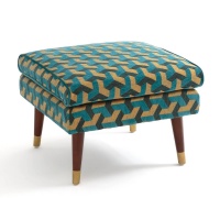 Пуф Из велюра Y единый размер синий LA REDOUTE INTERIEURS  фото, kupilegko.ru